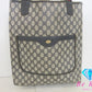 グッチ GUCCI トートバッグ シェリーライン 3902003 GG スプリーム PVC レザー ロゴ キャンバス レザー ベージュ ネイビー【中古】【送料無料】 bk10153