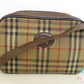 バーバリー BURBERRY ショルダーバッグ ノバ チェック ブラウン ベージュ PVC レザー ロゴ 斜め掛け 方掛け 鞄 Burberrys 【中古】【送料無料】 bk10154
