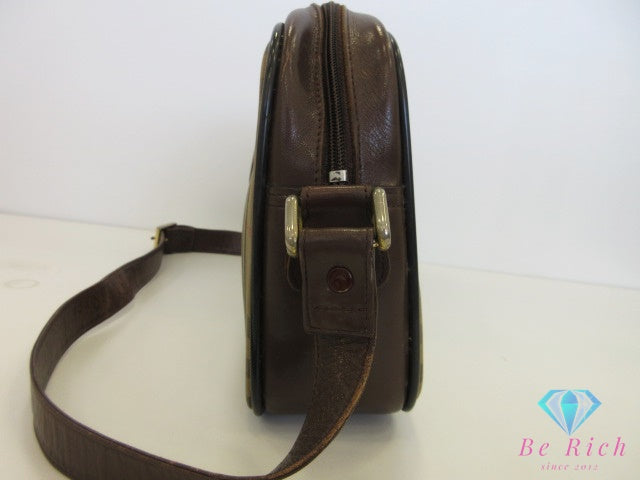 バーバリー BURBERRY ショルダーバッグ ノバ チェック ブラウン ベージュ PVC レザー ロゴ 斜め掛け 方掛け 鞄 Burberrys 【中古】【送料無料】 bk10154