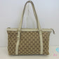 グッチ GUCCI トートバッグ ショルダーバッグ 141470 GG アビー ベージュ アイボリー Dリング ロゴ ハンドバッグ 肩掛け 鞄 【中古】【送料無料】 bk10164
