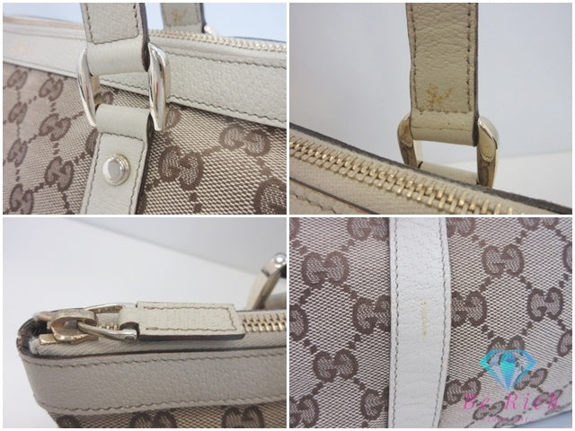 グッチ GUCCI トートバッグ ショルダーバッグ 141470 GG アビー ベージュ アイボリー Dリング ロゴ ハンドバッグ 肩掛け 鞄 【中古】【送料無料】 bk10164