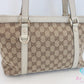 グッチ GUCCI トートバッグ ショルダーバッグ 141470 GG アビー ベージュ アイボリー Dリング ロゴ ハンドバッグ 肩掛け 鞄 【中古】【送料無料】 bk10164