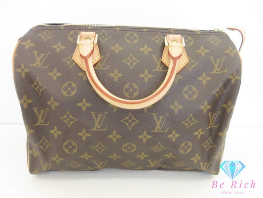 美品 ルイ ヴィトン LOUIS VUITTON モノグラム スピーディ 30 M41526 LV ロゴ PVC レザー 茶 ブラウン ハンドバッグ 手提げ ミニ ボストン【中古】【送料無料】bk10176