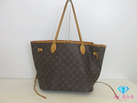 ルイ ヴィトン LOUIS VUITTON トートバッグ ショルダーバッグ モノグラム ネヴァーフル MM M40996 ブラウン 茶 フューシャ ピンク ポーチなし LV ロゴ ハンドバッグ 鞄 【中古】【送料無料】 bk10183