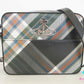 美品 ヴィヴィアン ウエストウッド Vivienne Westwood ショルダーバッグ カメラバッグ 4304006Y チェック 柄 マルチカラー  PVC オーヴ ロゴ 総柄 鞄 ORB オーヴ 【中古】【送料無料】 bk10186