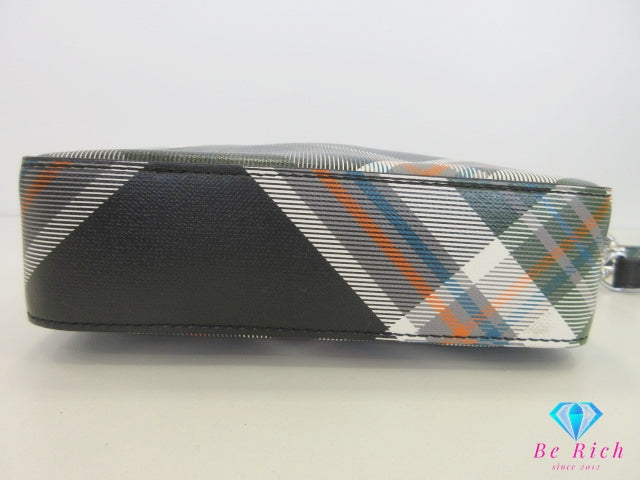 美品 ヴィヴィアン ウエストウッド Vivienne Westwood ショルダーバッグ カメラバッグ 4304006Y チェック 柄 マルチカラー  PVC オーヴ ロゴ 総柄 鞄 ORB オーヴ 【中古】【送料無料】 bk10186