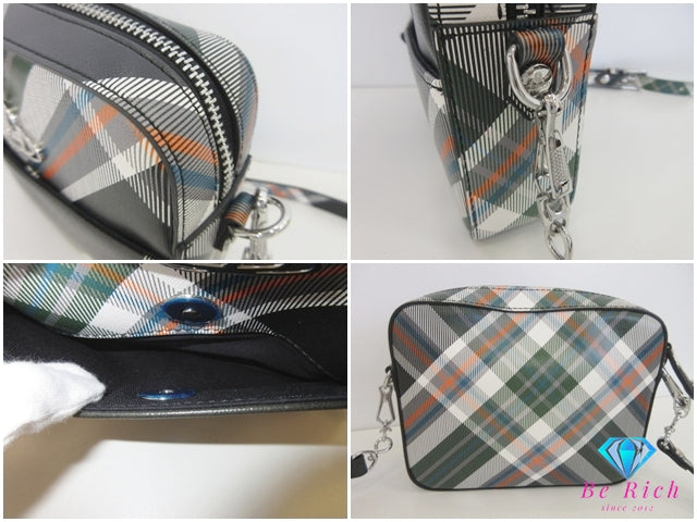 美品 ヴィヴィアン ウエストウッド Vivienne Westwood ショルダーバッグ カメラバッグ 4304006Y チェック 柄 マルチカラー  PVC オーヴ ロゴ 総柄 鞄 ORB オーヴ 【中古】【送料無料】 bk10186