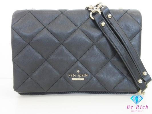 ケイト スペード kate spade 2way チェーン ショルダーバッグ ブラック 黒 レザー ロゴ 斜め掛け クロスボディ 肩掛け 鞄 【中古】【送料無料】 bk10196