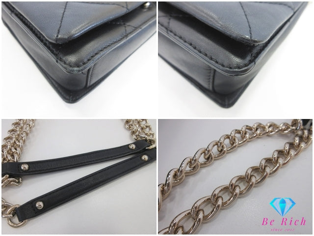 ケイト スペード kate spade 2way チェーン ショルダーバッグ ブラック 黒 レザー ロゴ 斜め掛け クロスボディ 肩掛け 鞄 【中古】【送料無料】 bk10196