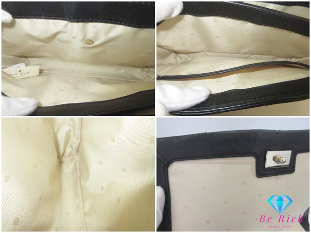 ケイト スペード kate spade 2way チェーン ショルダーバッグ ブラック 黒 レザー ロゴ 斜め掛け クロスボディ 肩掛け 鞄 【中古】【送料無料】 bk10196