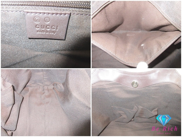 グッチ GUCCI トートバッグ 388919 GG キャンバス レザー  茶 ブラウン ハンドバッグ 手提げ 鞄 【中古】【送料無料】 bk10199