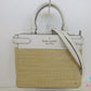 ケイト スペード kate spade 2way ハンドバッグ WKR00484 ベージュ ホワイト 白 ストロー レザー ショルダーバッグ ロゴ 肩掛け 鞄 【中古】【送料無料】 bk10202