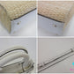 ケイト スペード kate spade 2way ハンドバッグ WKR00484 ベージュ ホワイト 白 ストロー レザー ショルダーバッグ ロゴ 肩掛け 鞄 【中古】【送料無料】 bk10202
