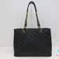 シャネル CHANEL GST チェーン トートバッグ A50995 マトラッセ グランドショッピング ブラック 黒 キャビアスキン レザー ココマーク CC ロゴ ショルダーバッグ 鞄 【中古】【送料無料】 bk10210