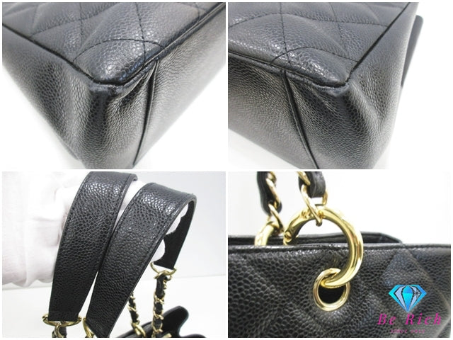 シャネル CHANEL GST チェーン トートバッグ A50995 マトラッセ グランドショッピング ブラック 黒 キャビアスキン レザー ココマーク CC ロゴ ショルダーバッグ 鞄 【中古】【送料無料】 bk10210