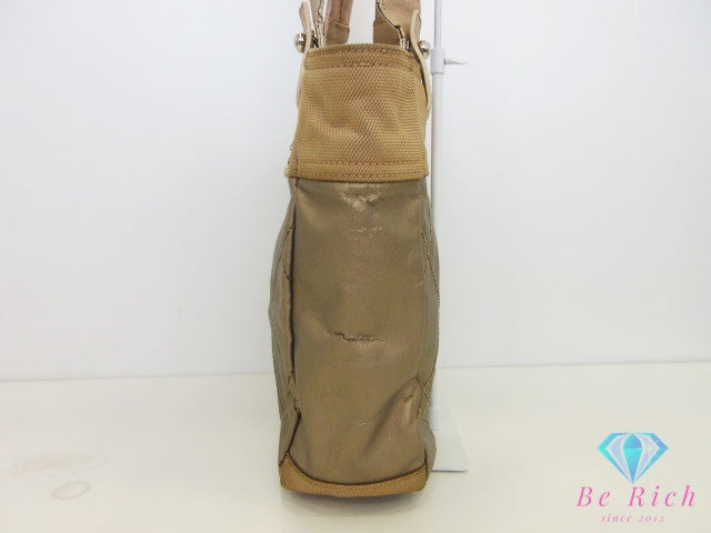 シャネル CHANEL パリビアリッツ トート PM A34208 トートバッグ ベージュ ゴールド PVC レザー シルバー金具 ココマーク CC ロゴ ハンドバッグ 鞄 【中古】【送料無料】 bk10215