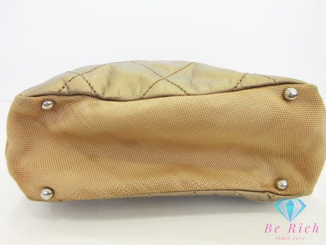 シャネル CHANEL パリビアリッツ トート PM A34208 トートバッグ ベージュ ゴールド PVC レザー シルバー金具 ココマーク CC ロゴ ハンドバッグ 鞄 【中古】【送料無料】 bk10215