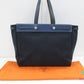 エルメス HERMES ハンドバッグ エールバッグ カバス GM □F 刻印 紺 ネイビー キャンバス レザー ロゴ 替え 2way 鞄 【中古】【送料無料】 bk10226