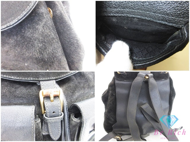 グッチ GUCCI リュック バックパック 003.58.0016 バンブー ブラック 黒 レザー ロゴ デイバッグ ショルダーバッグ 鞄 【中古】【送料無料】 bk10231