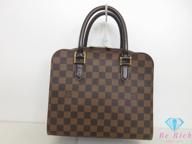 ルイ ヴィトン LOUIS VUITTON ハンドバッグ ダミエ トリアナ N51155 エベヌ ブラウン 茶 PVC レザー ショルダーバッグ 鞄 【中古】【送料無料】 bk10235