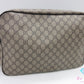 グッチ GUCCI ショルダーバッグ 211107 GG スプリーム ベージュ ブラウン 茶 PVC レザー ロゴ ポシェット 鞄【中古】【送料無料】bk10236