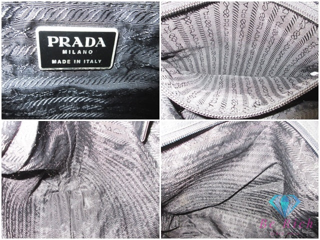 プラダ PRADA トートバッグ ショルダーバッグ ポコノ ブラック 黒 ナイロン ロゴ ハンドバッグ 鞄 手提げ メンズ レディース【中古】【送料無料】 bk10238