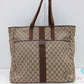 グッチ GUCCI トートバッグ 90481 GG ブラウン 茶 キャンバス レザー ロゴ ハンドバッグ ショルダーバッグ 鞄 【中古】【送料無料】 bk10249