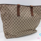 グッチ GUCCI トートバッグ 90481 GG ブラウン 茶 キャンバス レザー ロゴ ハンドバッグ ショルダーバッグ 鞄 【中古】【送料無料】 bk10249