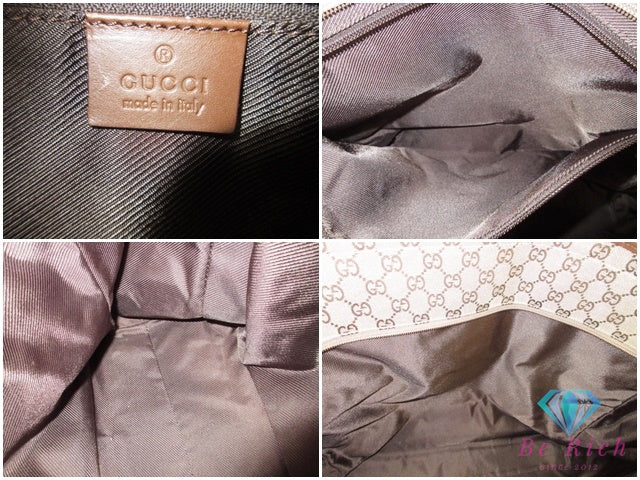 グッチ GUCCI トートバッグ 90481 GG ブラウン 茶 キャンバス レザー ロゴ ハンドバッグ ショルダーバッグ 鞄 【中古】【送料無料】 bk10249