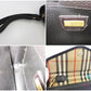 バーバリー BURBERRY クラッチバッグ ポーチ ノバ チェック 黒 ブラック レザー ロゴ セカンドバッグ ファイルバッグ 手持ち 鞄  【中古】【送料無料】 bk10254