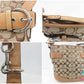 コーチ COACH ショルダーバッグ 3574 シグネチャー ソフト ダッフル カーキ ベージュ キャンバス レザー ロゴ クロスボディ 斜め掛け 鞄 【中古】【送料無料】 bk10255