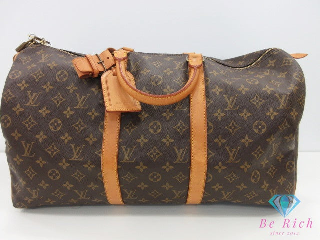 ルイ ヴィトン LOUIS VUITTON ボストンバッグ モノグラム キーポル 50 M41426 ブラウン 茶 PVC レザー ロゴ ハンドバッグ トラベル 旅行 鞄 【中古】【送料無料】 bk10256