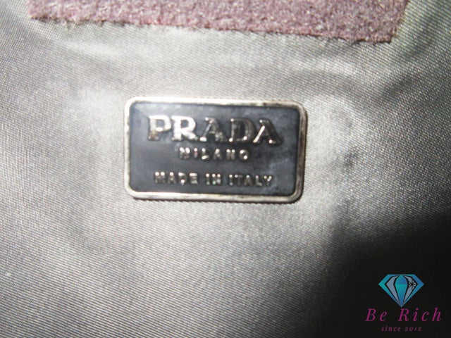 プラダ スポーツ PRADA SPORT ボストンバッグ V300 黒 ブラック ナイロン ロゴ ショルダーバッグ ドーム型 半月型 手提げ 鞄 【中古】【送料無料】 bk10259