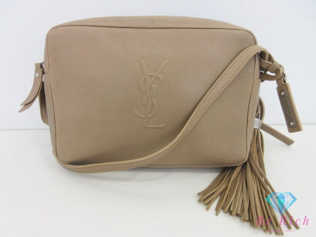 サン ローラン SAINT LAURENT ルー ショルダーバッグ 470299 ベージュ カメラバッグ YSL ロゴ ポシェット  肩掛け 鞄 【中古】【送料無料】 bk10261