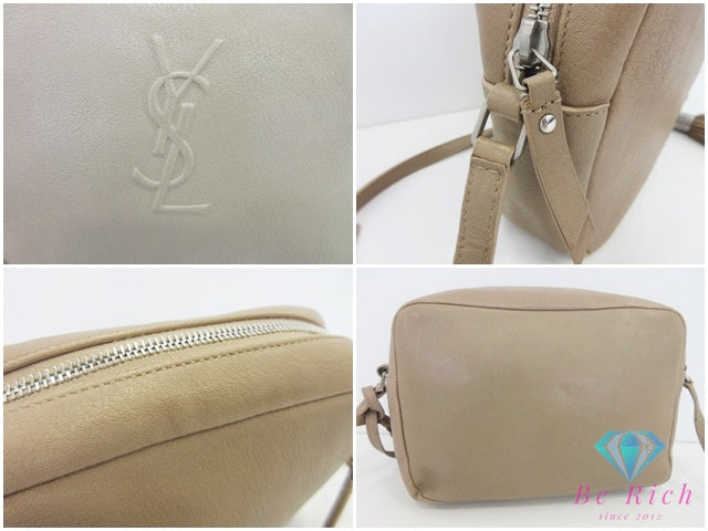 サン ローラン SAINT LAURENT ルー ショルダーバッグ 470299 ベージュ カメラバッグ YSL ロゴ ポシェット  肩掛け 鞄 【中古】【送料無料】 bk10261