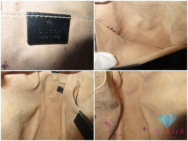 グッチ GUCCI GG マーモント スモール ショルダーバッグ 447632 黒 ブラック レザー ロゴ ミニ チェーン ポシェット ハンドバッグ 肩掛け 鞄 【中古】【送料無料】bk10264