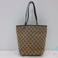 グッチ GUCCI ハンドバッグ トートバッグ 002.1099 ベージュ 茶 ブラウン GG キャンバス レザー ロゴ 鞄  【中古】【送料無料】 bk10270