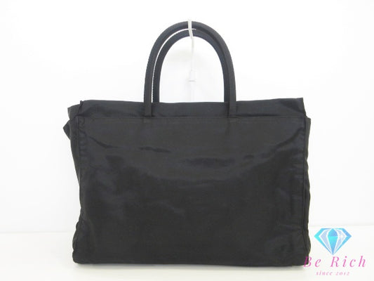 プラダ PRADA トートバッグ ポコノ ブラック 黒 ナイロン ロゴ ハンドバッグ 鞄 手提げ メンズ レディース【中古】【送料無料】 bk10271