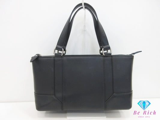 バーバリー BURBERRY ハンドバッグ ブラック 黒 レザー ノバチェック ロゴ トートバッグ ショルダーバッグ 鞄 【中古】【送料無料】 bk10278