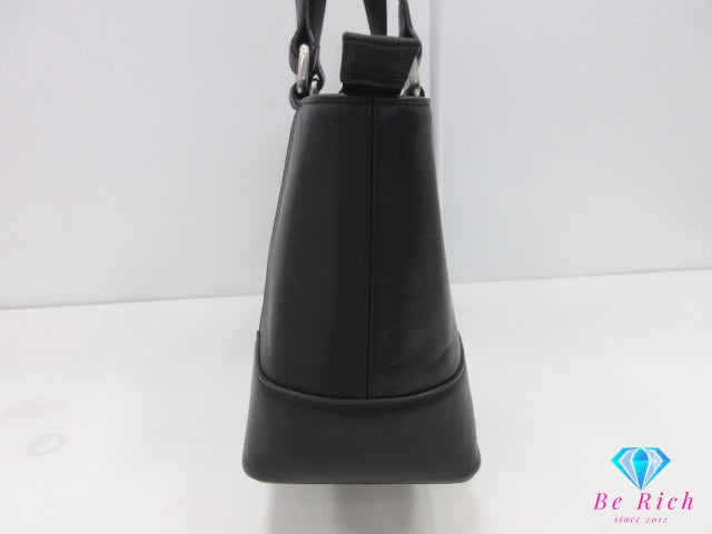 バーバリー BURBERRY ハンドバッグ ブラック 黒 レザー ノバチェック ロゴ トートバッグ ショルダーバッグ 鞄 【中古】【送料無料】 bk10278