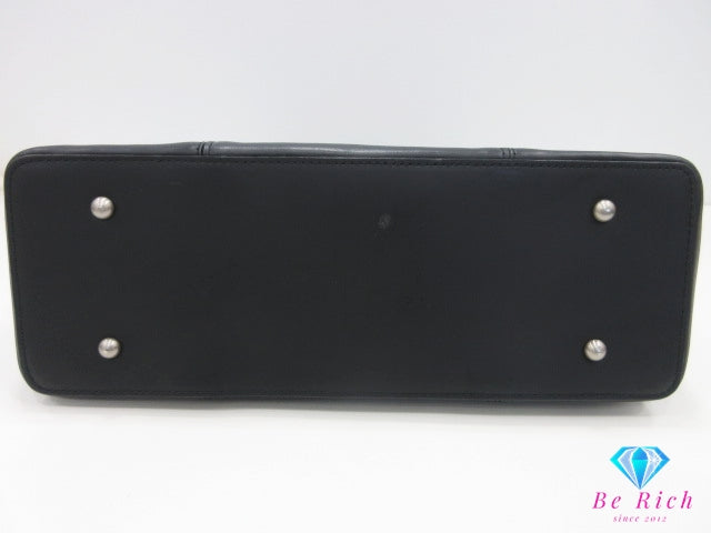 バーバリー BURBERRY ハンドバッグ ブラック 黒 レザー ノバチェック ロゴ トートバッグ ショルダーバッグ 鞄 【中古】【送料無料】 bk10278