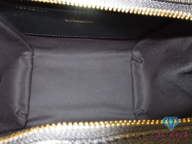 バーバリー BURBERRY 2way ハンドバッグ ショルダーバッグ 80840241 黒 ブラック マルチカラー キャンバス レザー ロゴ 【中古】【送料無料】 bk10293