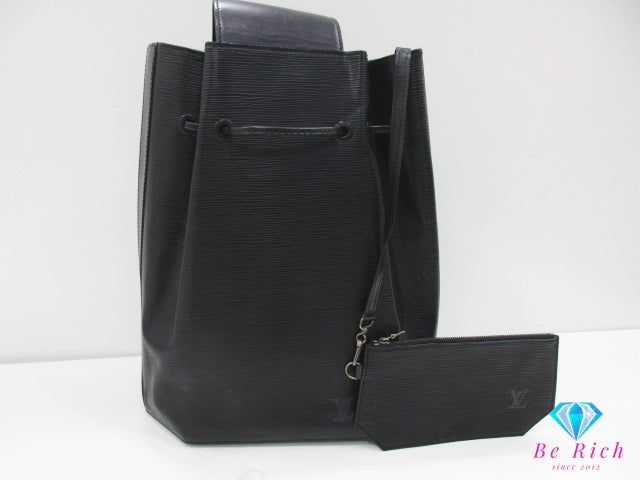 ルイ ヴィトン LOUIS VUITTON ボディ バッグ バックパック エピ サック アド M80153 ノワール ブラック 黒 レザー LV ロゴ リュック ショルダーバッグ セミショルダー 肩掛け 鞄 【中古】【送料無料】 bk10298