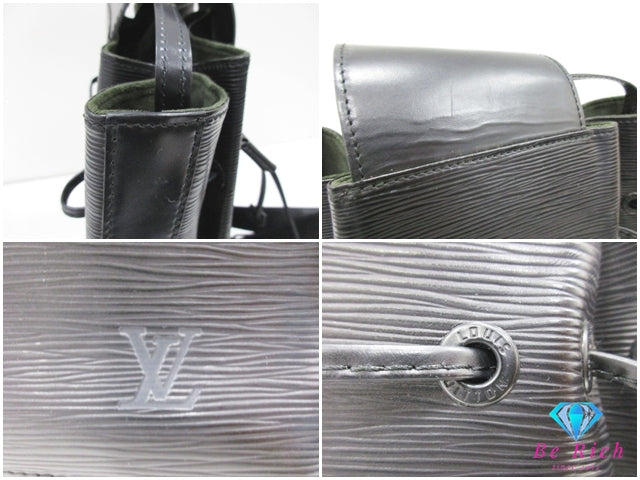 ルイ ヴィトン LOUIS VUITTON ボディ バッグ バックパック エピ サック アド M80153 ノワール ブラック 黒 レザー LV ロゴ リュック ショルダーバッグ セミショルダー 肩掛け 鞄 【中古】【送料無料】 bk10298