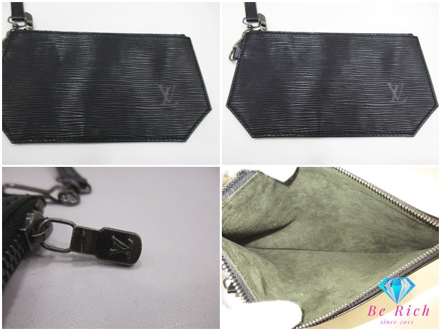 ルイ ヴィトン LOUIS VUITTON ボディ バッグ バックパック エピ サック アド M80153 ノワール ブラック 黒 レザー LV ロゴ リュック ショルダーバッグ セミショルダー 肩掛け 鞄 【中古】【送料無料】 bk10298