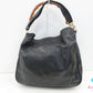 グッチ GUCCI 2way ショルダーバッグ 001.200182.1577 バンブー ハンドル ブラック 黒 レザー GG ロゴ ハンドバッグ ホーボー セミ 鞄  【中古】【送料無料】 bk10301