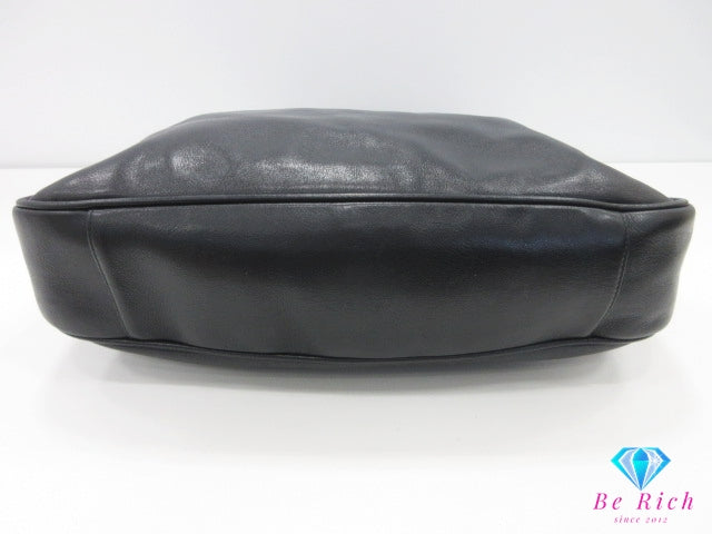 グッチ GUCCI 2way ショルダーバッグ 001.200182.1577 バンブー ハンドル ブラック 黒 レザー GG ロゴ ハンドバッグ ホーボー セミ 鞄  【中古】【送料無料】 bk10301