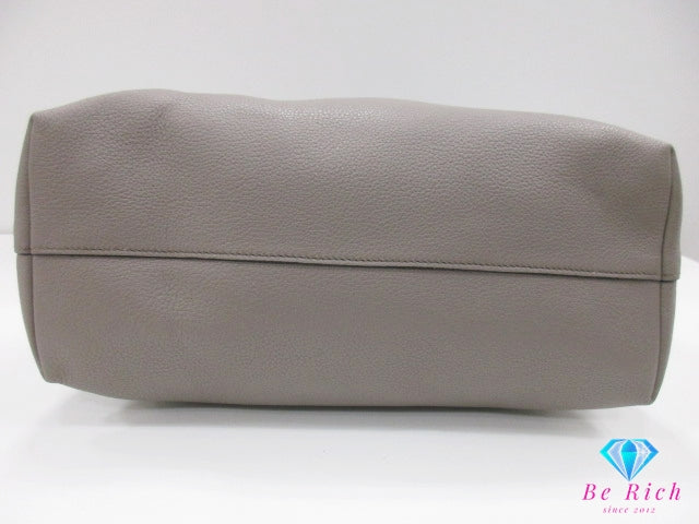 プラダ PRADA VITELLO PHENIX 2way トートバッグ 1BG865 グレージュ レザー 三角 プレート ロゴ ショルダーバッグ クロスボディ ヴィッテロ フェニックス 鞄  【中古】【送料無料】 bk10307