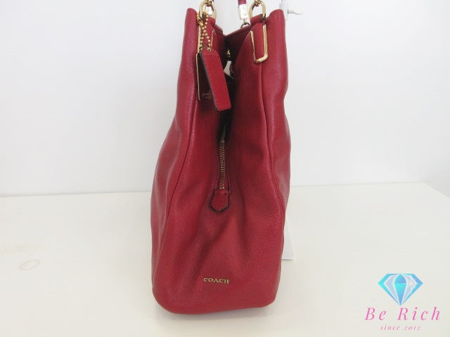 コーチ COACH マディソン トートバッグ 26224 赤 レッド レザー ロゴ ショルダーバッグ ハンドバッグ 【中古】【送料無料】 bk10315