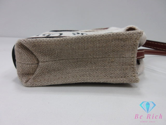 クロエ Chloe ウッディ ナノ ショルダーバッグ CHC22AP235 ベージュ ブラウン 茶 レザー ロゴ クロスボディ ハンドバッグ 鞄 【中古】【送料無料】 bk10319